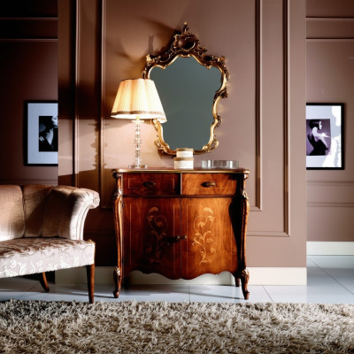 Luxe Italiaanse meubelontwerp commode kast bruin hout meubelstijl