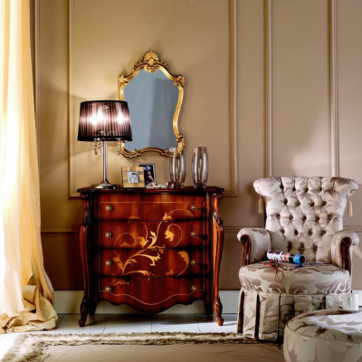 Italiaanse meubels ontwerpen dressoir kast Bruin luxueuze houten meubels Barok.