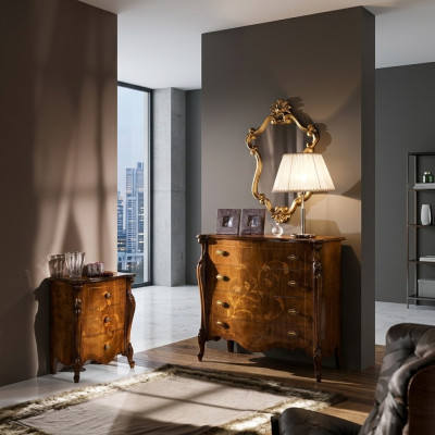 Italiaans meubeldesign dressoir dressoir bruin luxe houten designstijl.