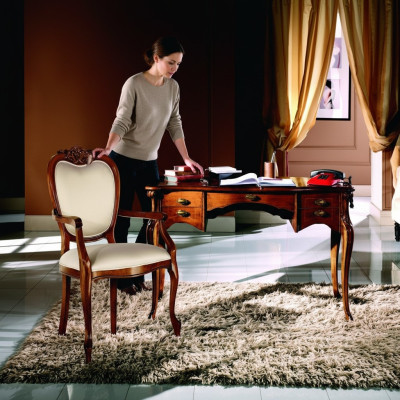 Houten meubels luxe kantoor 2-delige set bureau stoel Italiaanse luxe