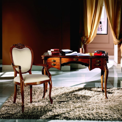 Houten meubels luxe kantoor 2-delige set bureau stoel Italiaanse luxe