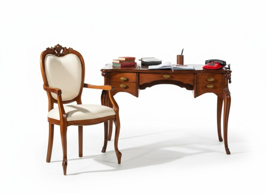 Houten meubels luxe kantoor 2-delige set bureau stoel Italiaanse luxe