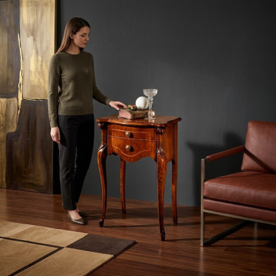 Console tafel Bruin meubels Hout Italiaanse meubels Stijl Barok Design Meubels Nieuw