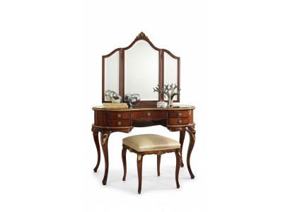 Luxe 3-delige set kaptafel kruk spiegel slaapkamer Italiaanse meubels Nieuw