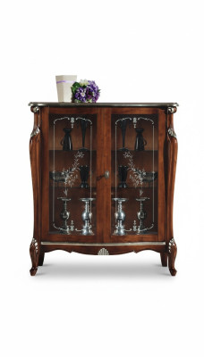 Stuur design meubels luxe houten vitrine in antieke barokstijl Italiaans dressoir.