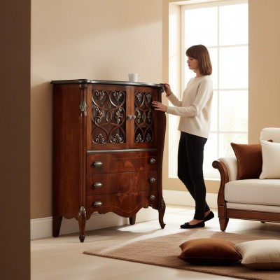 Stuur dressoir kast vitrine ladekast design meubels kasten lades