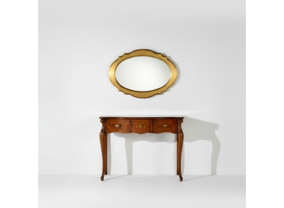 Meubelstijl barok console spiegel hout Italiaanse tafelgroep.