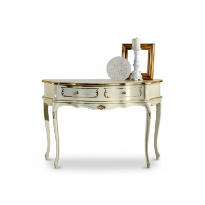 Ontwerp meubels stijl barok luxe wandtafel wit hout Italiaanse tafels tafel
