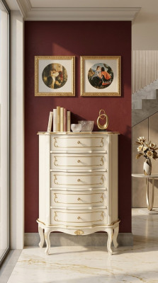 Italiaanse meubels luxe stijl barok wit kast dressoir designmeubelen