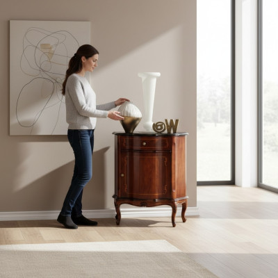 Italiaanse meubels Barok Bruin Kaptafel Dressoir Designmeubels Hout Nieuw