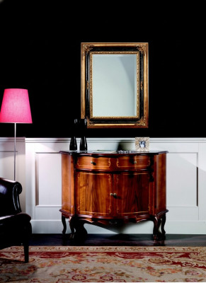 Italiaans meubel dressoir kast bruin design luxe hout stijl barok