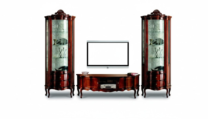 Ontwerp Italiaanse luxe stijl woonkamer meubels vitrinekast kast barok rococo stijl set