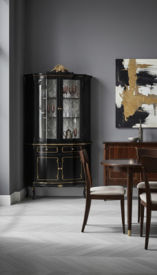 Ontwerp Italiaanse luxe houten meubels in barokstijl kast vitrinekast woonkamer nieuw