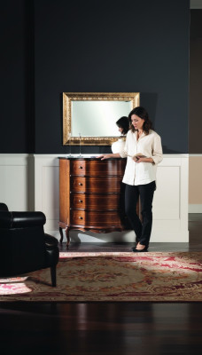 Kaptafel houten meubels barok met spiegel 2-delige set luxe Italiaans.