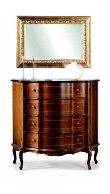 Kaptafel houten meubels barok met spiegel 2-delige set luxe Italiaans.