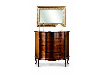 Kaptafel houten meubels barok met spiegel 2-delige set luxe Italiaans.