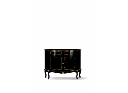 Luxe Italiaanse houten meubels commode zwart Luxe buffetkast.