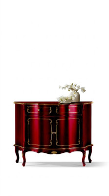 Luxe Italiaanse houten meubels commode Rood buffetkast Woonkamer