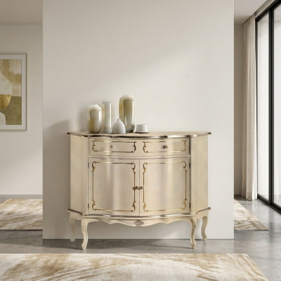 Luxe Italiaanse houten meubels commode wit buffetkast woonkamer