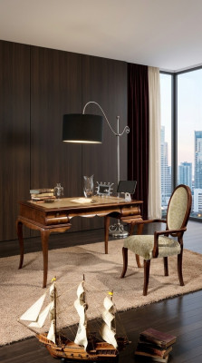 Houten meubels Luxe Italiaans klassiek bureaukantoormeubelstijl.