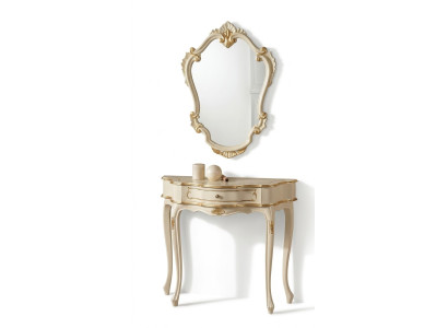 Meubelstijl Barok Luxe consolespiegel Hout Italiaanse tafels.
