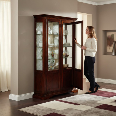 Stijlvolle ontwerper Italiaanse luxe houten meubels barok stijl kast vitrine woonkamer
