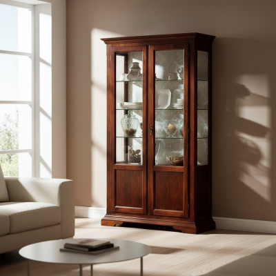 Stijlvolle ontwerper Italiaanse luxe houten meubels barok stijl kast vitrine woonkamer