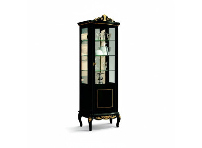 Ontwerper Italiaanse stijlvolle houten meubels in barokstijl luxe kast vitrine woonkamer.