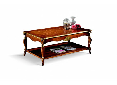 Ontwerp Hout Italiaanse meubels Barok stijl Bruine salontafel Woonkamertafel Nieuw