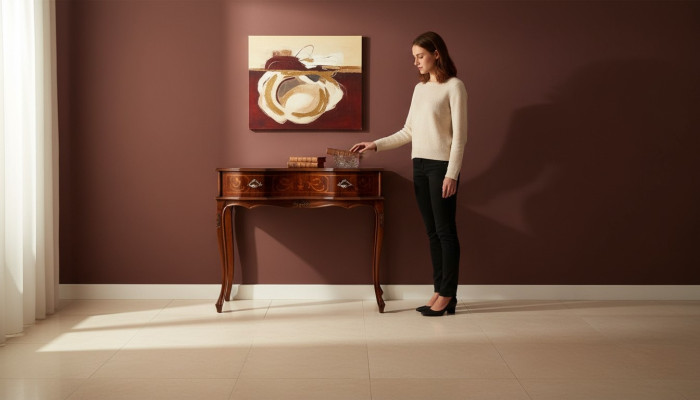 Hout Italiaanse meubels console tafel bruin meubelstijl barok design consoles