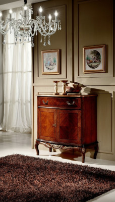 Italiaans houten meubel dressoir kast met 2 deuren en 1 lade