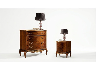 Luxe Italiaanse meubels Grote commode kast met 4 laden Hout Bruin