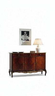Stuur luxe Italiaanse houten meubels dressoir Italiaanse woonkamer.