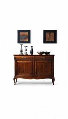 Italiaans meubeldesign, dressoir kast, bruin, luxe houten stijl, barok.