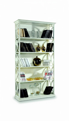 Ontwerp Luxe Boekenplanken Witte Klassieke Stijl Kast Hout Italiaans