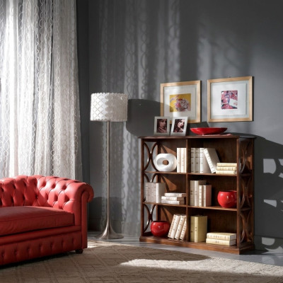 Ontwerper luxe kasten boekenplank bruin klassiek hout Italiaans