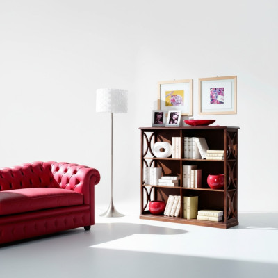 Ontwerper luxe kasten boekenplank bruin klassiek hout Italiaans
