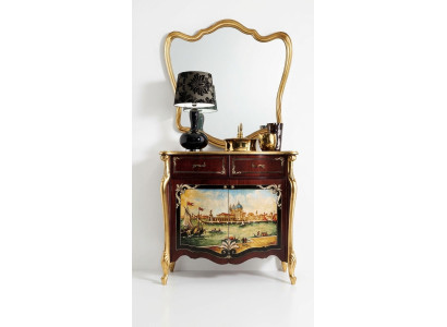 Italiaanse commode dressoir handbeschilderde kast luxe dressoir Italiaans hout