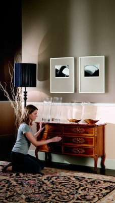 Italiaanse houten commode in barokstijl, dressoir, klassieke meubels, nieuw.