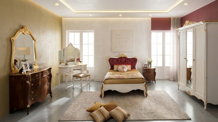 Italiaans meubelontwerp luxe bed tweepersoonsbed stijl barok bedden klassiek