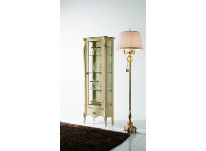 Klassieke meubels Italiaanse meubels Hout Beige Vitrine Stijlvolle vitrinekast Nieuw