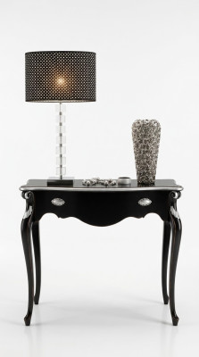 Console tafel Zwarte console Design Italiaanse meubelen Barok hout