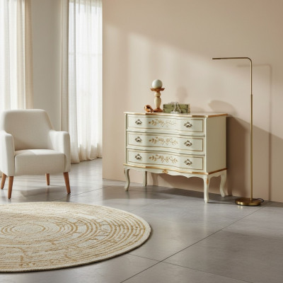 Luxe design kast echt hout meubels dressoir barok Italiaans.