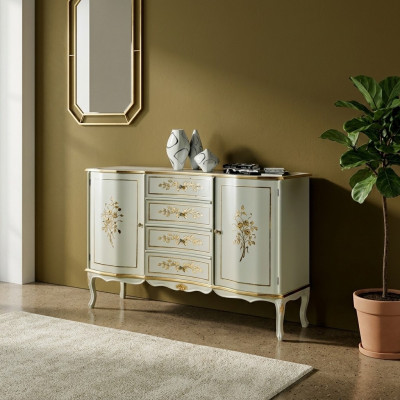 Luxe dressoir kast Italiaans houten meubelontwerp sideboard console.