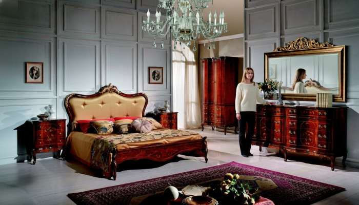 Klassiek Chesterfield bed meubels met Swarovski stenen, dubbellaagse bedden.