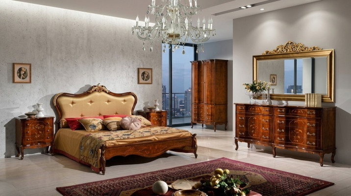 Klassiek Chesterfield bed meubels met Swarovski stenen, dubbellaagse bedden.