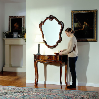 Meubelstijl barok console spiegel hout Italiaanse tafels consoles 2-delig.