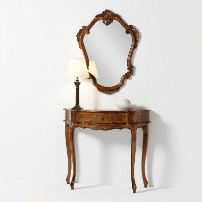 Meubelstijl barok console spiegel hout Italiaanse tafels consoles 2-delig.