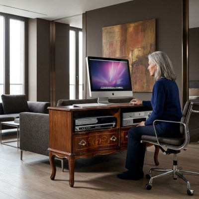 Woonkamer houten meubilair dressoir tv laag tv-kast barok nieuw