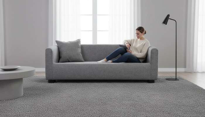Grijze Grote Hondenbed Hond Kussenvulling Textiel Stof Bank Nieuw Hondenbank Bank